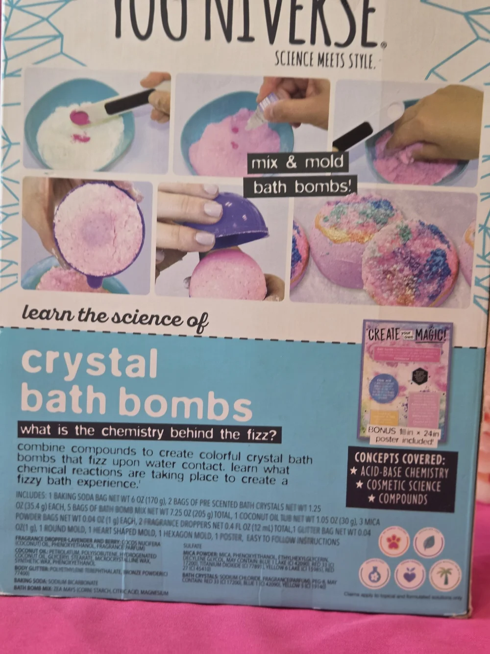 Youniverse Scented Diy Crystal Bath Bombs - Purple
